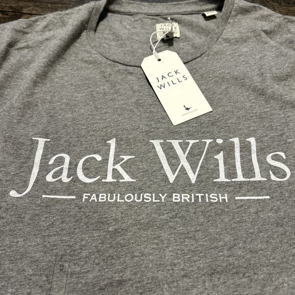Jack Wills Westmore Logo T-Shirt Gray Logo Medium Mens Fabulously British - Picture 3 of 6